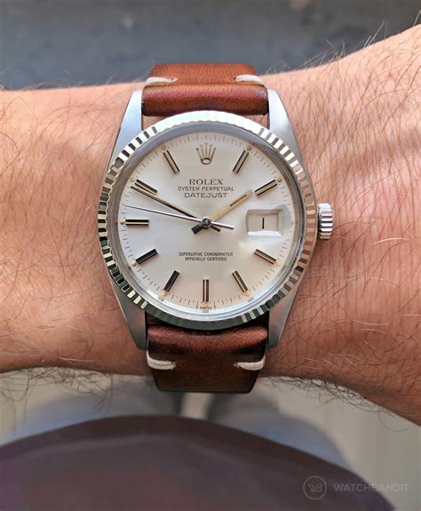 best leather straps for rolex|Rolex datejust on leather strap.